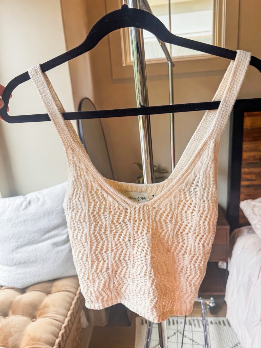 Festival ready Freshman 1996 Knit Sweater Tank Top Coquette Y2K Crochet Crop Top